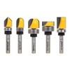 YONICO Router Bits Set Template 5 Bit 1/4-Inch Shank 14525q