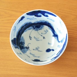 [有田焼] clouds Dragons (Extra Large) 手造ri Rice Bowl