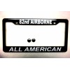 ABCCO Military License Plate FRAME, 82nd. AIRBORNE/ALL AMERICAN-Polis