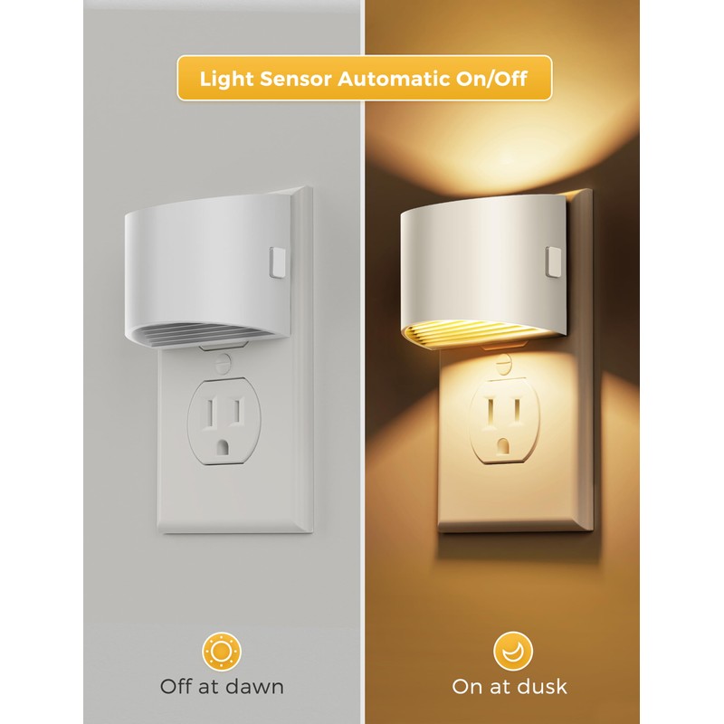 L LOHAS LED Night Lights Plug into Wall, Dimmable Night