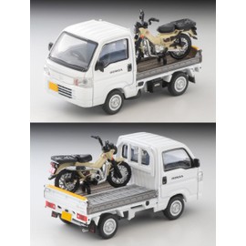 Tomytec Tomica Limited Vintage Neo LV-N330a Honda Acti Truck Motorcycle Store Specifications, White, Honda CT125 & Hunter Cub Included Finished Product