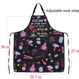 Hair Stylist Apron with Pockets Hairdresser Gifts Hair Stylist Gifts Cosmetologists Gifts Beauty Salon Aprons Barber Apron