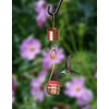 Monarch Abode Handcrafted Premium Pure Copper Hanging Hummingbird Feeder for