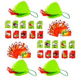 Frog Tongue Toy, Tongue Game, Multiplayer Interactive Board Game, Competitive Chameleon Tongue Out Puzzle Card Game Parent-child Games, Parties2-4People