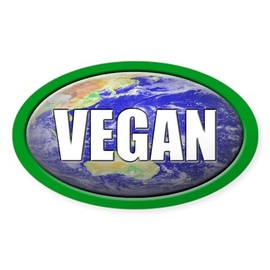 CafePress Vegan Oval Sticker Oval Car Bumper Sticker