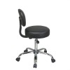 Office Star Black Pneumatic Drafting Chair with Stool and Back