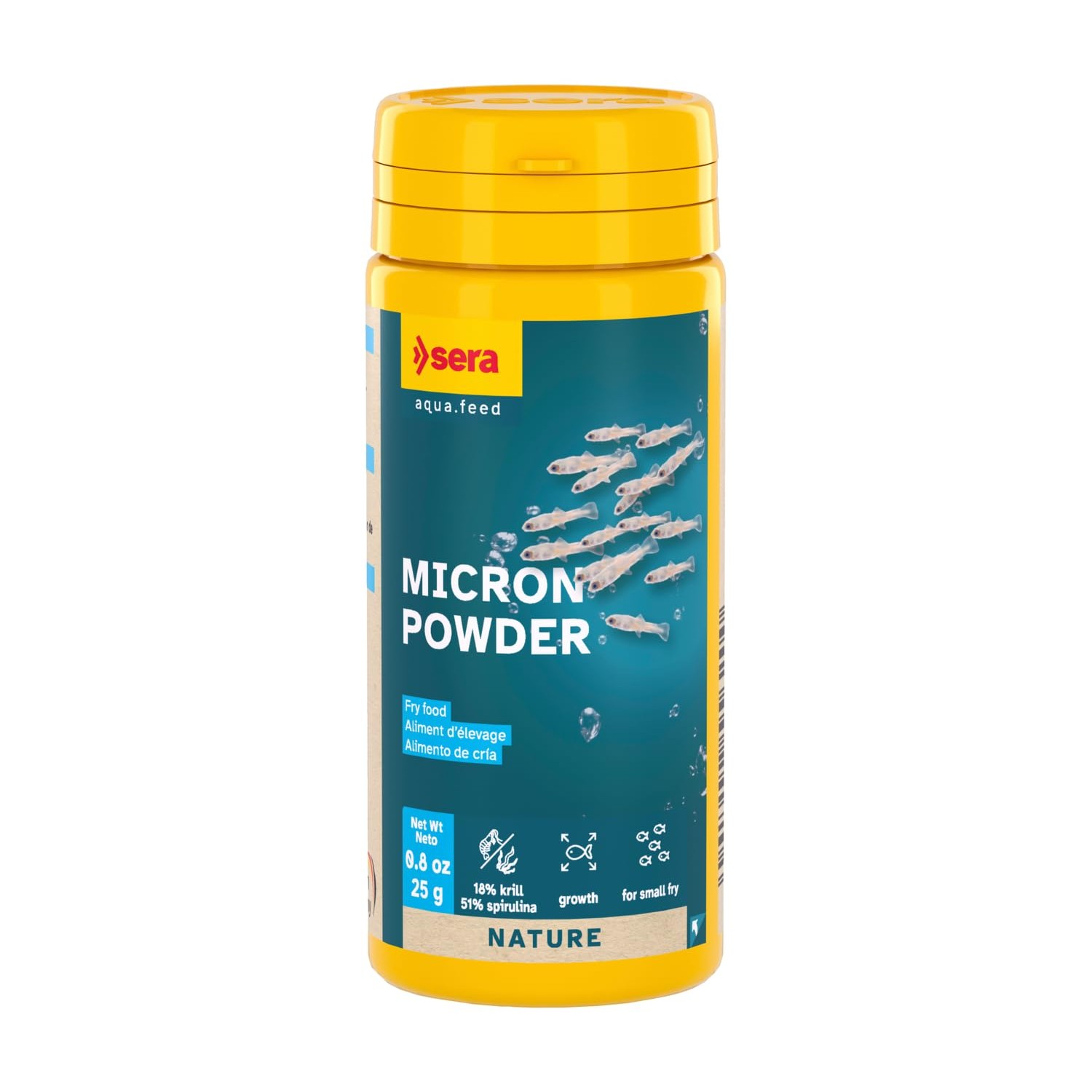 Sera Micron Powder 50ml (1,7 fl oz) | Ultra-Fine Fry Food with Krill ...