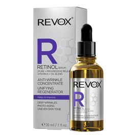 REVOX B77 Retinol Unifying Regenerator Serum 30ml Retinol Serum Reduces Fine Lines, Evens Tone, Reduces Stains, Promotes Regeneration, Moisturises and Nourishes, Stimulates
