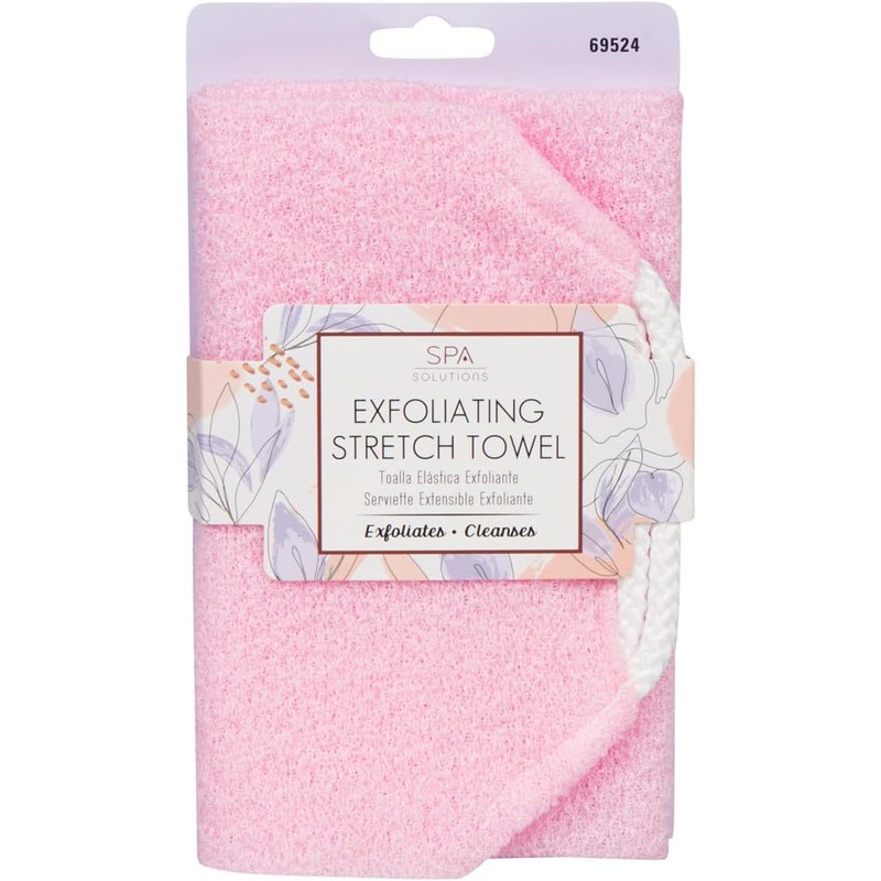 Toallas exfoliantes: azul/crema/rosa