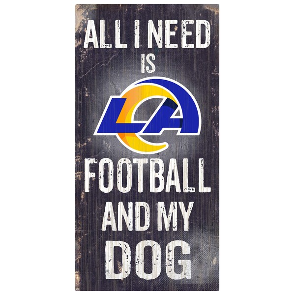 Fan Creations Sign Los Angeles Rams Football and My Dog, Multicolored