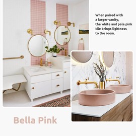 Jungarian Tub and Tile Refinishing Kit 35oz with Tools, Low Odor DIY Bathroom Paint Sink Tub Countertop Tile Shower Paint for Bathroom Kitchen Porcelain Fiberglass, Semi-Gloss Bella Pink