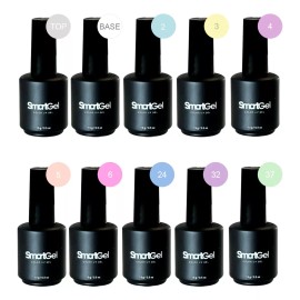 SMART GEL Gama De Gel Pastel Smartgel Para Uñas 10 Piezas 15g
