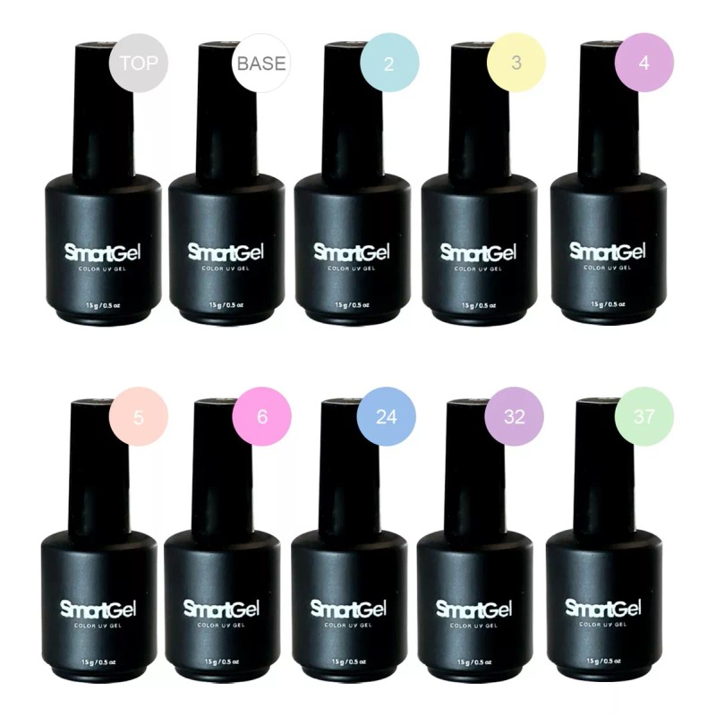 SMART GEL Gama De Gel Pastel Smartgel Para Uñas 10