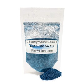 Sapphire Magic Biodegradable Glitter 1/2 Ounce - Made from Plant Cellulose, Earth Friendly. Perfect for Body, Cosmetics, Crafts, DIY Projects. Can be Mixed with Lotions, Gels, Oils, Face Paint