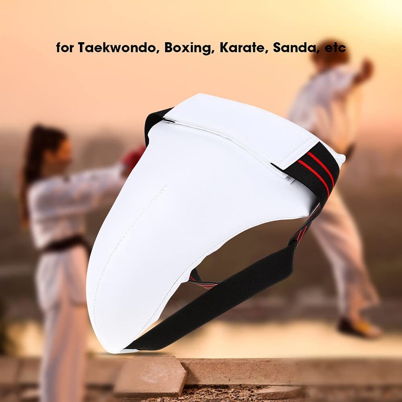 Keenso Taekwondo Groin Guard, Men's Adjustable Groin Guard, Taekwondo PU