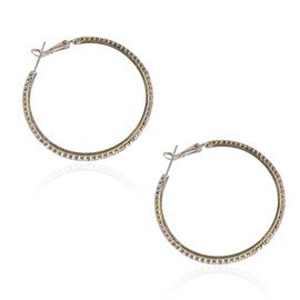 Silver Hoops Earrings,Hypoallergenic Oval Silver Hoop Earrings,Thin Oversize Earrings Jewelry,Rhinestone Hoop Earrings, Big Large Hoops Earrings for Women, Girls