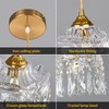 JXJYHL Brass Vintage Glass Pendant Light Crystal Pendant Lights Kitchen