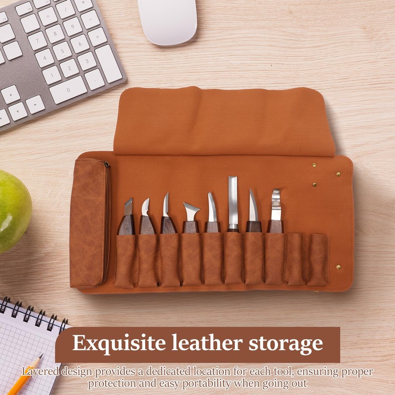 20Pcs Wood Carving Kits, Wood Carving Knife Set with PU