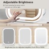 YEKKOPT Travel Makeup Mirror with Lights, Portable Small Beauty LED