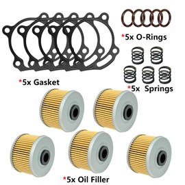 5 Pack Oil Filter & Gasket Kit for CBR 250R 250L 250RL 250RLA 300L CBR300R