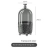 Snblzhef Makeup Brush Holder with Lid 360 Rotating Clear Dustproof