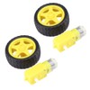 KKHMF 2 Pairs DC 3-6V Geared Motor + Smart Car
