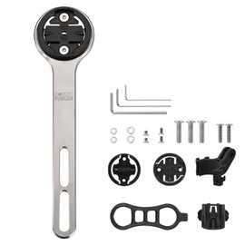 corki Cycles Titanium Fahrradcomputer Halterung - Out Front Radcomputer Halterung für Rennräder Integrierter Lenker, Kompatibel mit Garmin Wahoo Bryton Cateye Fahrradhalterung