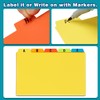 Chell 5x8 Plastic Index Card Dividers, Heavyweight Poly Index Card
