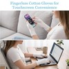 HJZHII 6 Pairs White Fingerless Gloves, White Cotton Gloves for