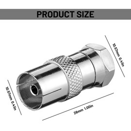DAJING TV Aerial Connector, F Type Coaxial Adapter 4Pcs Male To Female TV Aerial Cable Kit for Satellite.Antenna, Aerial Cables, Compatible with TV, Router, Satellite Receiver, Audio Video Equipment