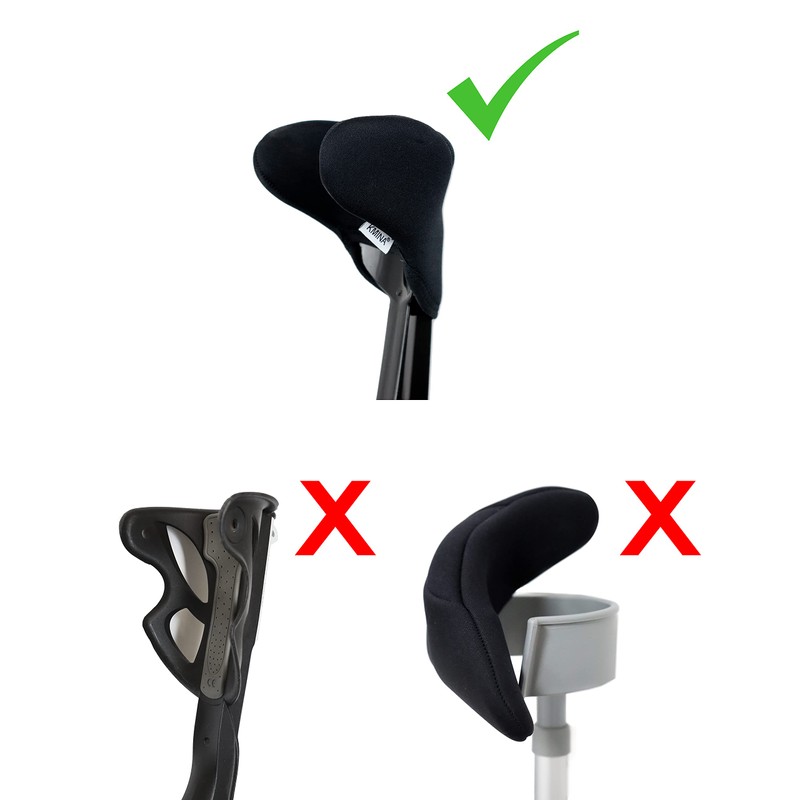 KMINA - 松葉杖 カバー (2台) 松葉杖 カバー クッション 肘用、松葉杖 カバー