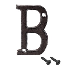 sourcing map House Letter, 3 Inch Cast Iron Letter B for Home Hotel Mailbox Address Sign