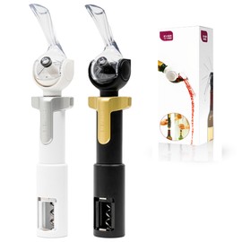 Evervino Wine Opener Aerator Vacuum Pump - 5in1 Wine tool(Black)