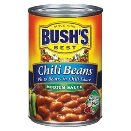 Bush's Chili Beans 16oz (Pack of 6) (Pinto Beans in Chili Sauce) (Medium) by Bushs
