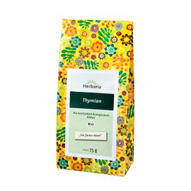 Herbaria Thyme Tea Organic 75 g - 100% Organic Herbal Tea Loose - Organic Thyme Tea Loose - Natural Tea Enjoyment for Free Breath - Climate Neutral