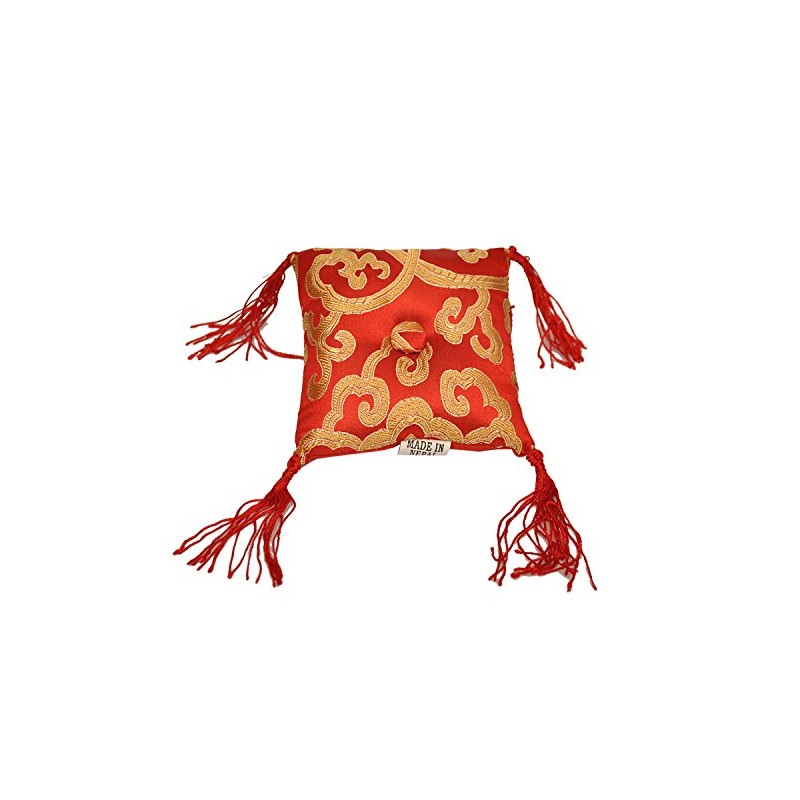 Tibetan Singing Bowl Cushion (Red)