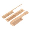 6pcs Bamboo Hair Comb Set for Barber Anti Static Heat