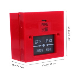 Zerodeko Emergency Fire Safety Alarm Button Glass Break Alarm for Reliable Build Easy Setup for Offices Malls Schools Instant Activation for Fire Emergencies