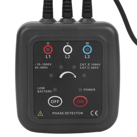 Oumefar Non-Contact Phase Sequence Detector with Magnetic Base Etcr1000c Tester Meter AC 70-1000v Rotation Monitor Phase Meter for Industry with a Clamping Line Length of 0.6 M