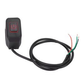 Yctze 22 mm Motorcycle Handlebar Switch, Motorcycle ATV Light Switch, Control Button, Waterproof, Universal for Headlights (ABS Metal), red
