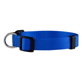 Native Pup Basic Nylon Dog Collar, Adjustable for Small, Medium, Large pet and Puppies Accessories, Cute Colors for Male, Female, boy, Girl, Puppy (Medium, Dark Blue)