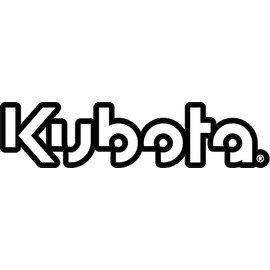 Kubota White with Black Outline Utility Tractor Large 14" Sticker Decal