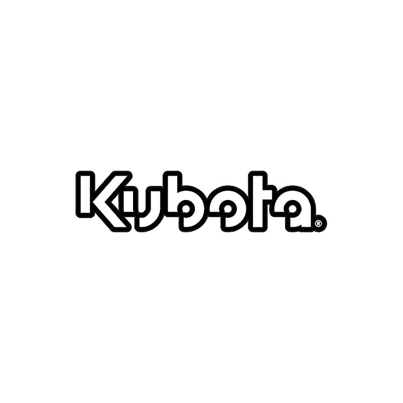 Kubota White with Black Outline Utility Tractor Large 14" Sticker