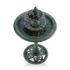 Alpine Corporation TEC104 Outdoor Floor 3-Tiered Pedestal Soothing Cascading Waterfall
