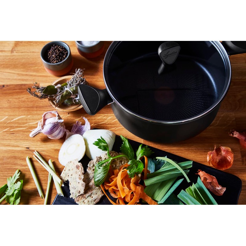 Lagostina Rigenera Green Non-Stick Aluminium Casserole, Diameter 18 cm, Induction