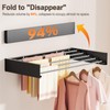 Vasunray Wall Mounted Clothes Drying Rack Folding Indoor, Foldable Laundry