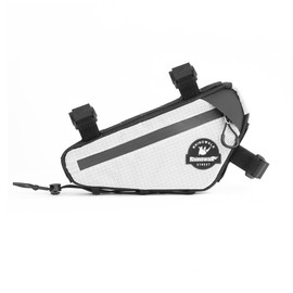 Rhinowalk Bicycle Triangle Bag Cosmopolis Series Lightweight Urban Bike Frame Bag Pack Under Top Tube Pouch Cycling Accessories(White)