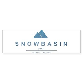 CafePress Snowbasin Ski Resort Utah Bumper Sticker Sticker (Bumper 50 pk)