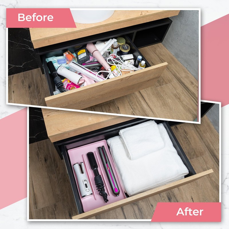 PROBLEM FIXED Hair Tool Organizer, 100% Food Grade Silicone, Up