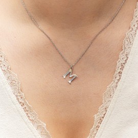 Diamonds by Ellen K. 301250161M Women's Necklace 925 Sterling Silver 45 + 3 cm Shiny Diamond White 0.008 Carat, Sterling Silver, Diamond